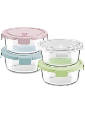30oz Glass Meal Prep Containers with Lids, Airtight 3.75 Cup Food Storage